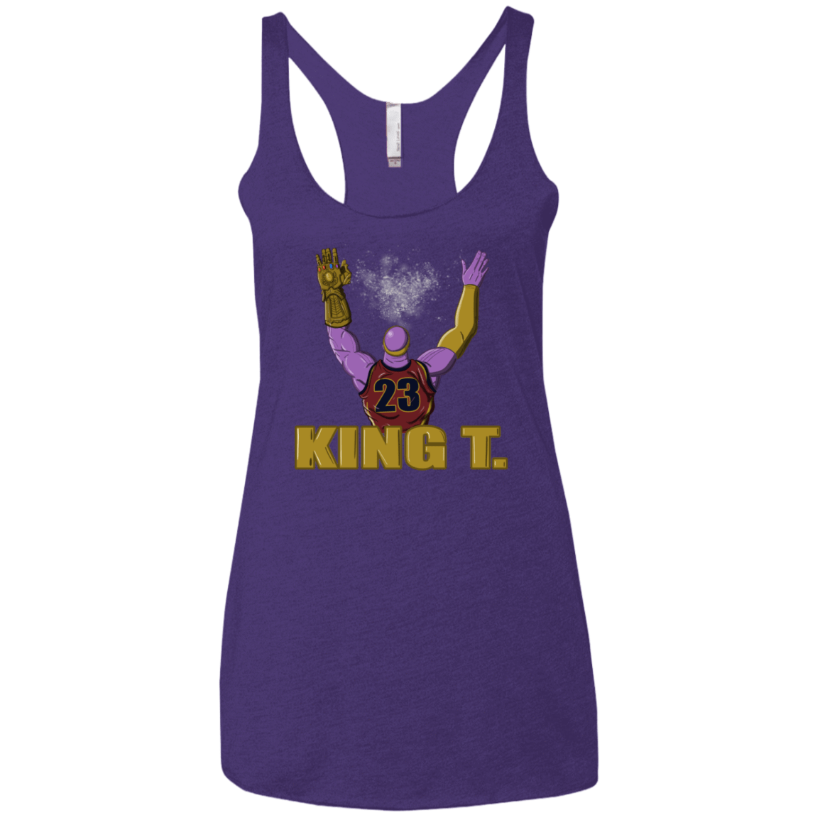 T-Shirts Purple Rush / X-Small King Thanos Women's Triblend Racerback Tank