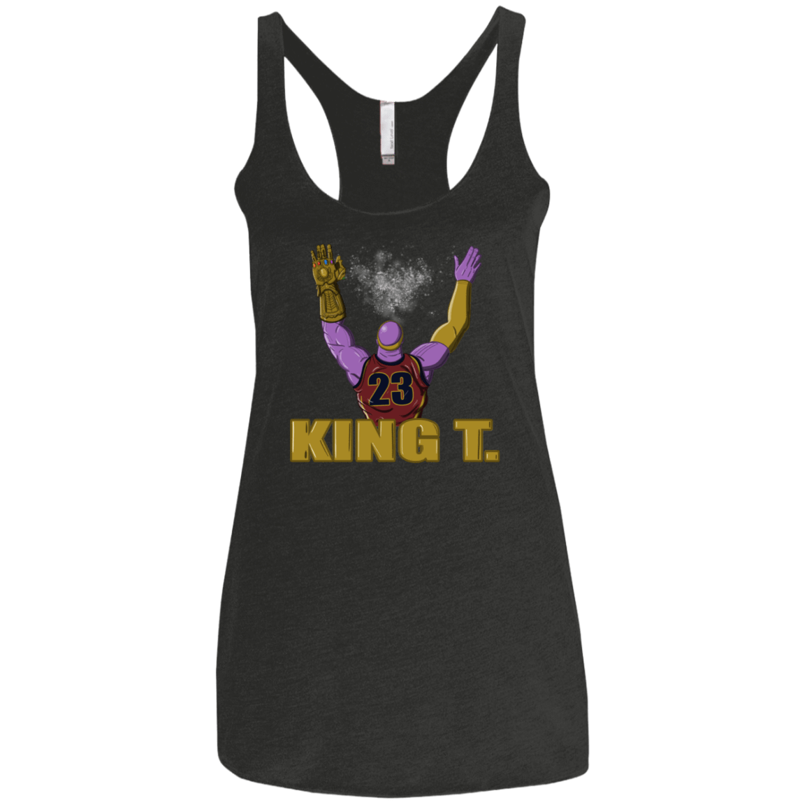 T-Shirts Vintage Black / X-Small King Thanos Women's Triblend Racerback Tank