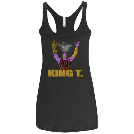 T-Shirts Vintage Black / X-Small King Thanos Women's Triblend Racerback Tank