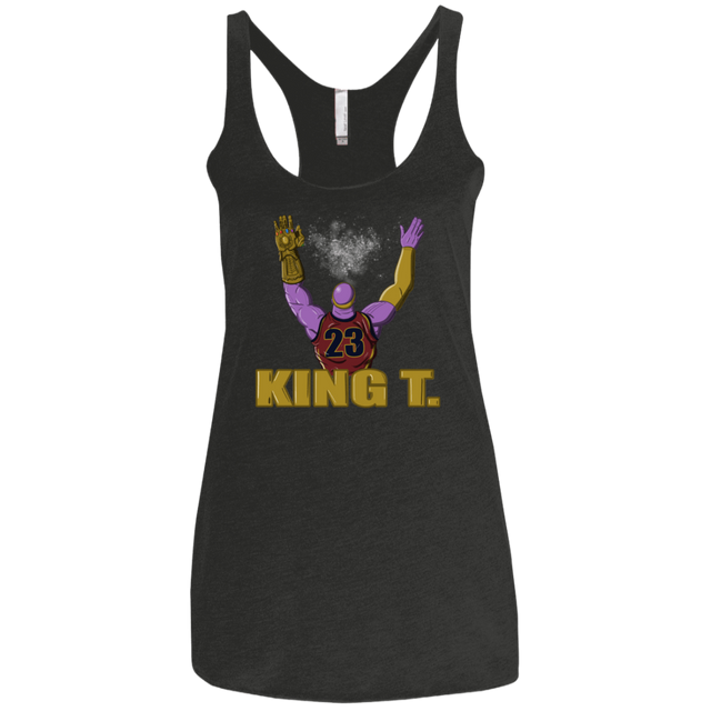 T-Shirts Vintage Black / X-Small King Thanos Women's Triblend Racerback Tank