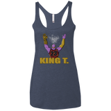 T-Shirts Vintage Navy / X-Small King Thanos Women's Triblend Racerback Tank