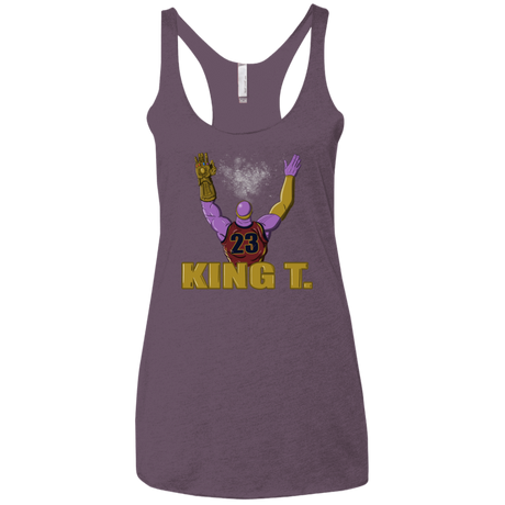 T-Shirts Vintage Purple / X-Small King Thanos Women's Triblend Racerback Tank