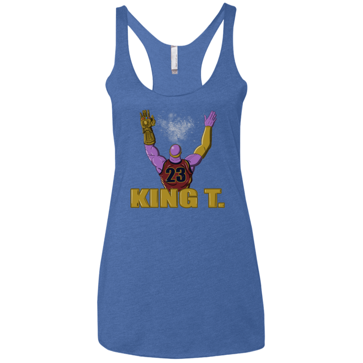 T-Shirts Vintage Royal / X-Small King Thanos Women's Triblend Racerback Tank