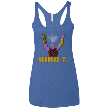 T-Shirts Vintage Royal / X-Small King Thanos Women's Triblend Racerback Tank