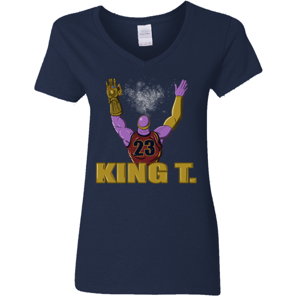 T-Shirts Navy / S King Thanos Women's V-Neck T-Shirt