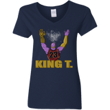 T-Shirts Navy / S King Thanos Women's V-Neck T-Shirt