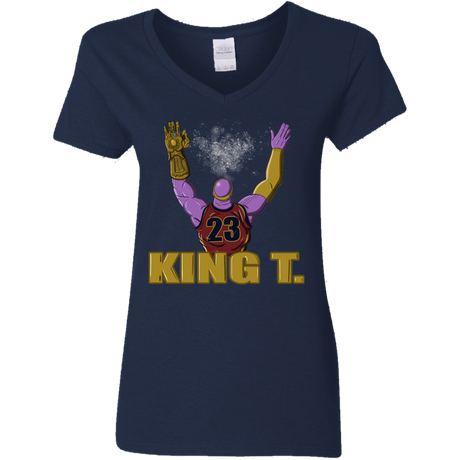 T-Shirts Navy / S King Thanos Women's V-Neck T-Shirt