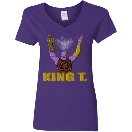 T-Shirts Purple / S King Thanos Women's V-Neck T-Shirt