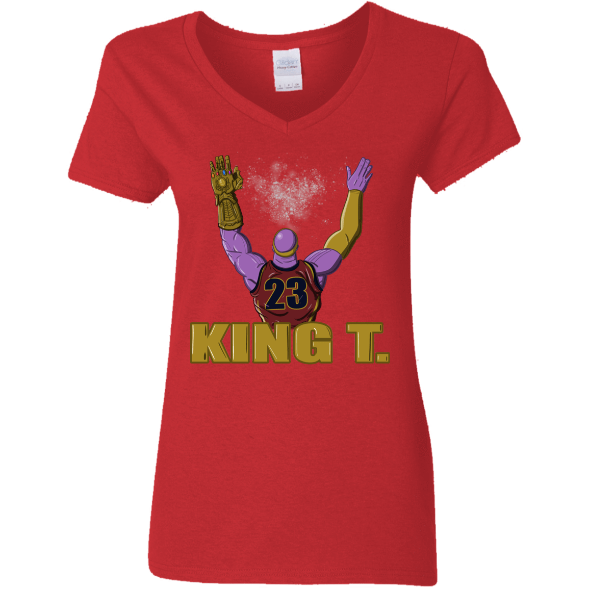 T-Shirts Red / S King Thanos Women's V-Neck T-Shirt