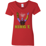 T-Shirts Red / S King Thanos Women's V-Neck T-Shirt