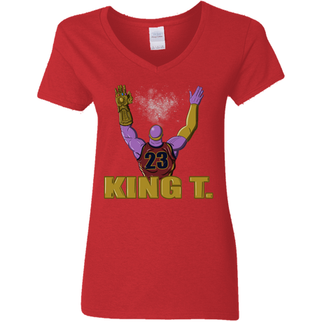 T-Shirts Red / S King Thanos Women's V-Neck T-Shirt