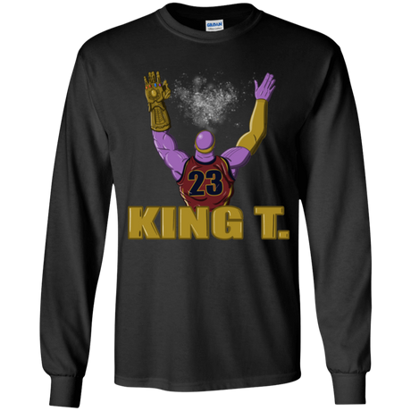 T-Shirts Black / YS King Thanos Youth Long Sleeve T-Shirt