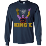 T-Shirts Navy / YS King Thanos Youth Long Sleeve T-Shirt