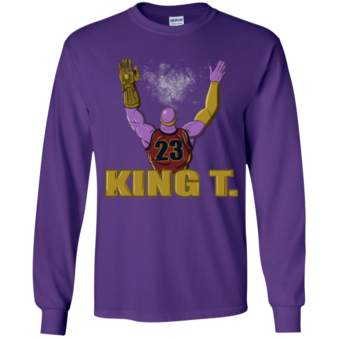 T-Shirts Purple / YS King Thanos Youth Long Sleeve T-Shirt