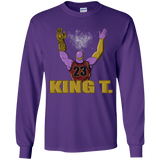 T-Shirts Purple / YS King Thanos Youth Long Sleeve T-Shirt