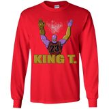 T-Shirts Red / YS King Thanos Youth Long Sleeve T-Shirt