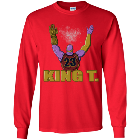 T-Shirts Red / YS King Thanos Youth Long Sleeve T-Shirt