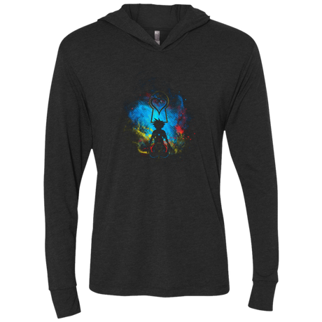 T-Shirts Vintage Black / X-Small KINGDOM ART Triblend Long Sleeve Hoodie Tee