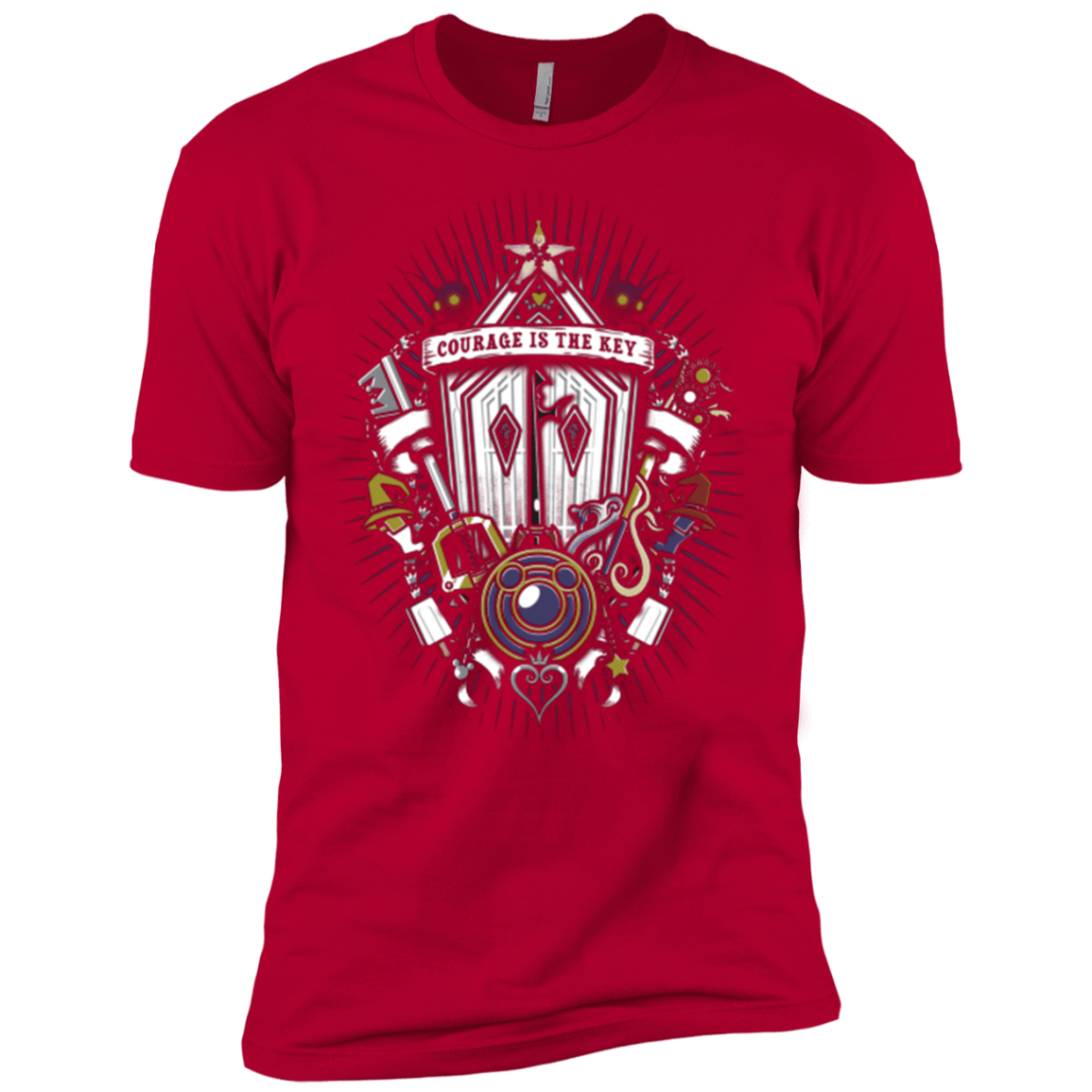 T-Shirts Red / YXS Kingdom & Hearts Crest Boys Premium T-Shirt