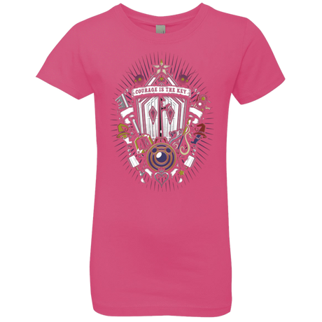 T-Shirts Hot Pink / YXS Kingdom & Hearts Crest Girls Premium T-Shirt