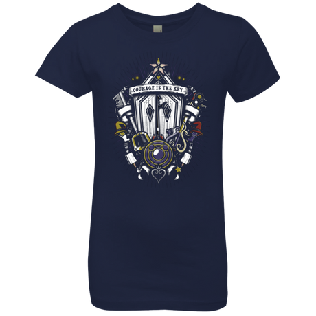 T-Shirts Midnight Navy / YXS Kingdom & Hearts Crest Girls Premium T-Shirt