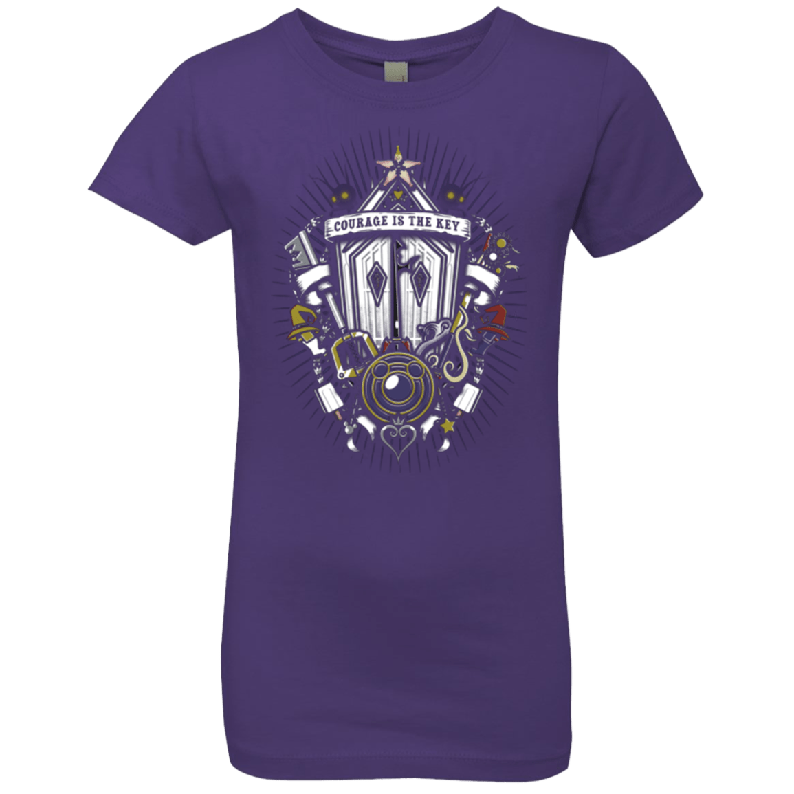 T-Shirts Purple Rush / YXS Kingdom & Hearts Crest Girls Premium T-Shirt