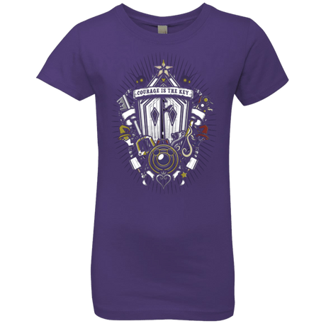 T-Shirts Purple Rush / YXS Kingdom & Hearts Crest Girls Premium T-Shirt