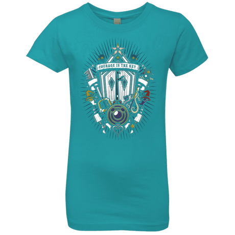 T-Shirts Tahiti Blue / YXS Kingdom & Hearts Crest Girls Premium T-Shirt