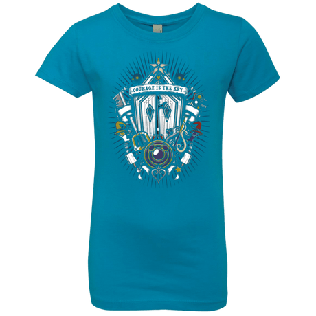 T-Shirts Turquoise / YXS Kingdom & Hearts Crest Girls Premium T-Shirt