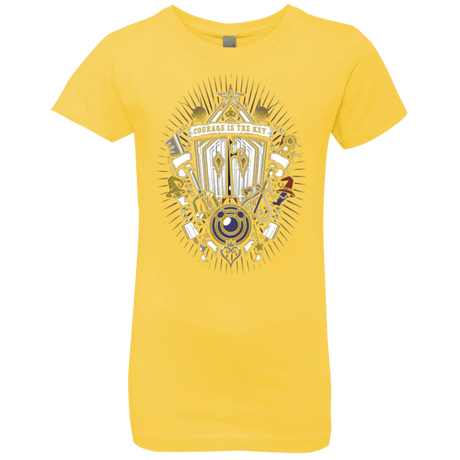 T-Shirts Vibrant Yellow / YXS Kingdom & Hearts Crest Girls Premium T-Shirt