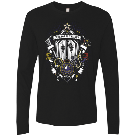 T-Shirts Black / Small Kingdom & Hearts Crest Men's Premium Long Sleeve