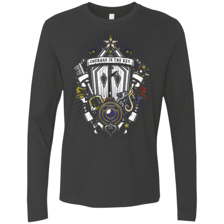 T-Shirts Heavy Metal / Small Kingdom & Hearts Crest Men's Premium Long Sleeve