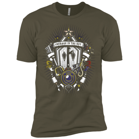 T-Shirts Military Green / X-Small Kingdom & Hearts Crest Men's Premium T-Shirt