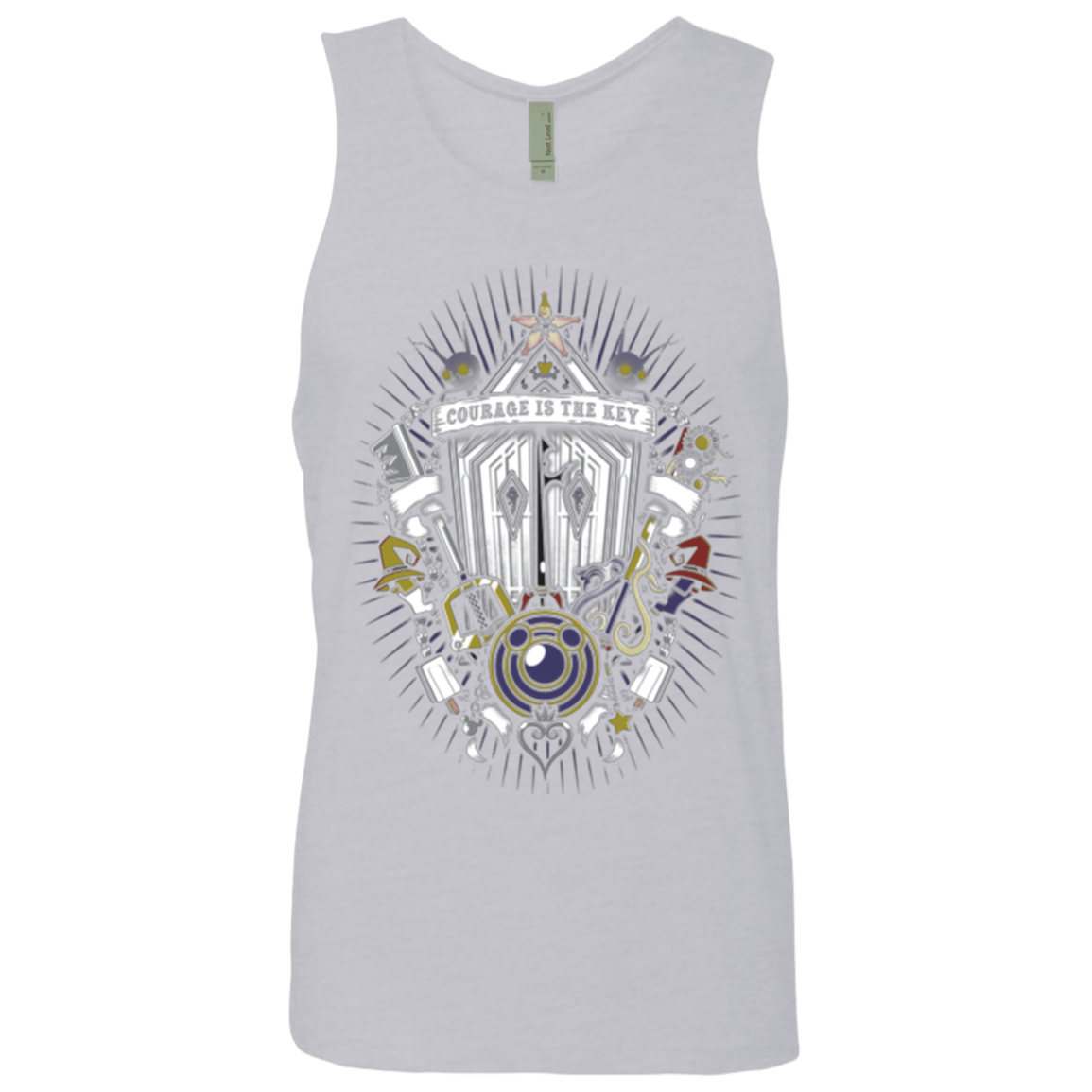 T-Shirts Heather Grey / Small Kingdom & Hearts Crest Men's Premium Tank Top
