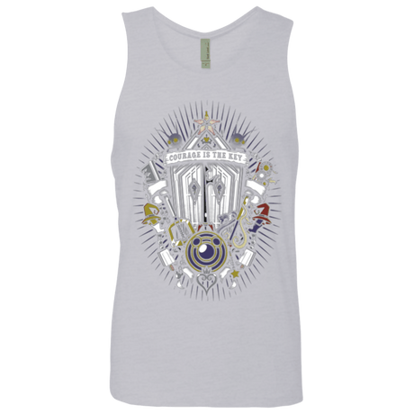 T-Shirts Heather Grey / Small Kingdom & Hearts Crest Men's Premium Tank Top