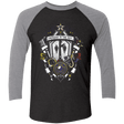 T-Shirts Vintage Black/Premium Heather / X-Small Kingdom & Hearts Crest Men's Triblend 3/4 Sleeve