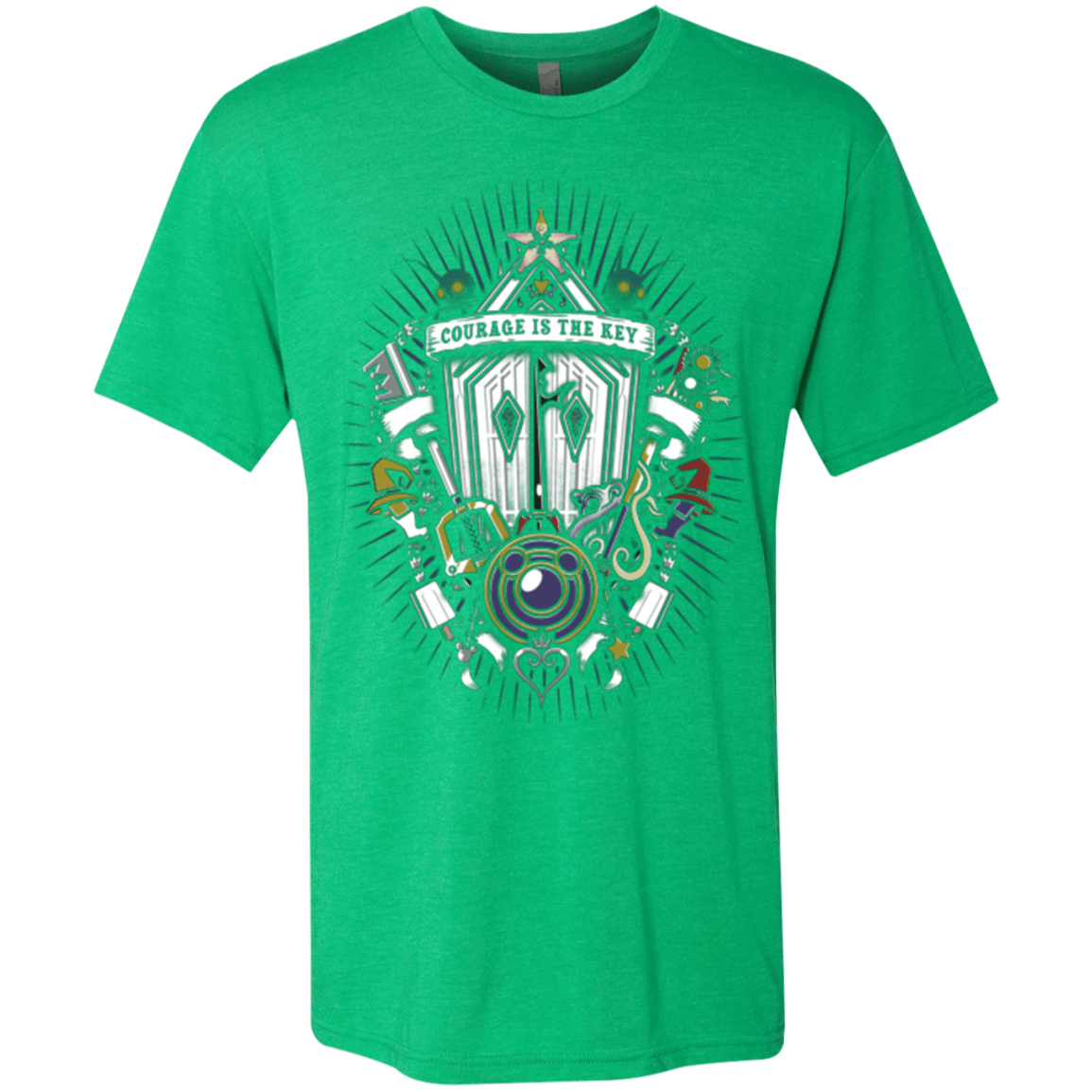 T-Shirts Envy / Small Kingdom & Hearts Crest Men's Triblend T-Shirt