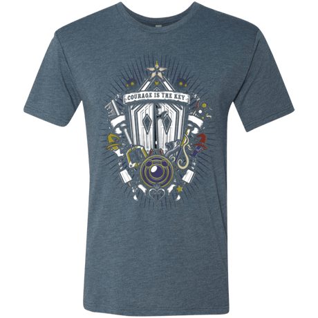 T-Shirts Indigo / Small Kingdom & Hearts Crest Men's Triblend T-Shirt