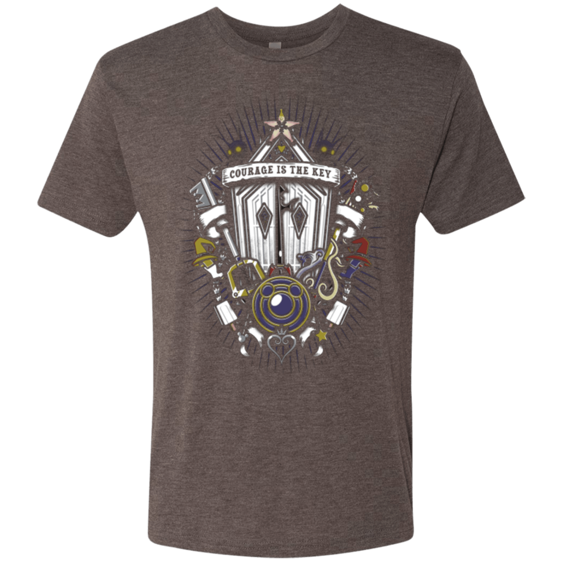 T-Shirts Macchiato / Small Kingdom & Hearts Crest Men's Triblend T-Shirt