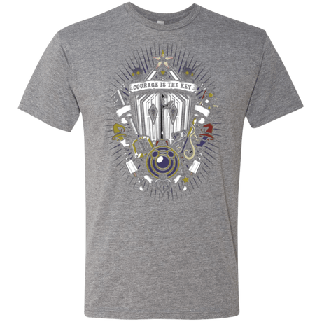 T-Shirts Premium Heather / Small Kingdom & Hearts Crest Men's Triblend T-Shirt