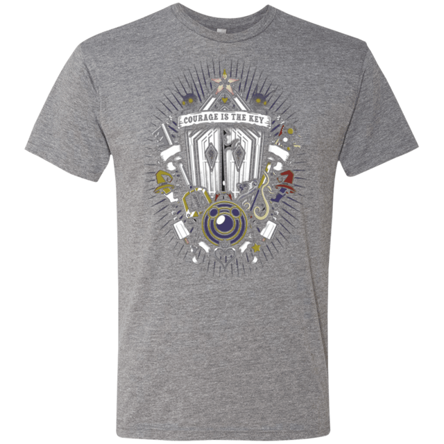 T-Shirts Premium Heather / Small Kingdom & Hearts Crest Men's Triblend T-Shirt
