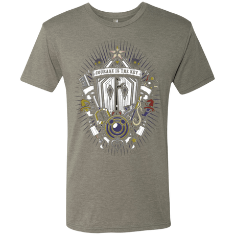 T-Shirts Venetian Grey / Small Kingdom & Hearts Crest Men's Triblend T-Shirt