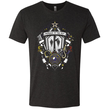 T-Shirts Vintage Black / Small Kingdom & Hearts Crest Men's Triblend T-Shirt
