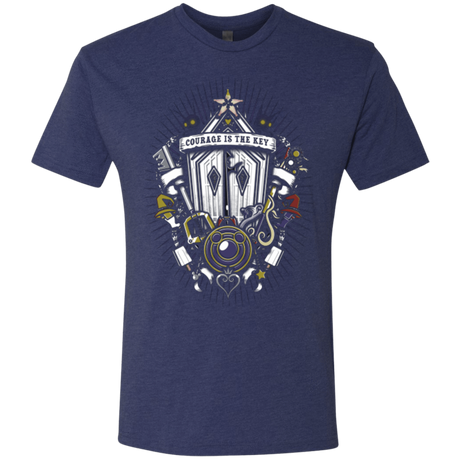 T-Shirts Vintage Navy / Small Kingdom & Hearts Crest Men's Triblend T-Shirt