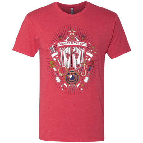 T-Shirts Vintage Red / Small Kingdom & Hearts Crest Men's Triblend T-Shirt
