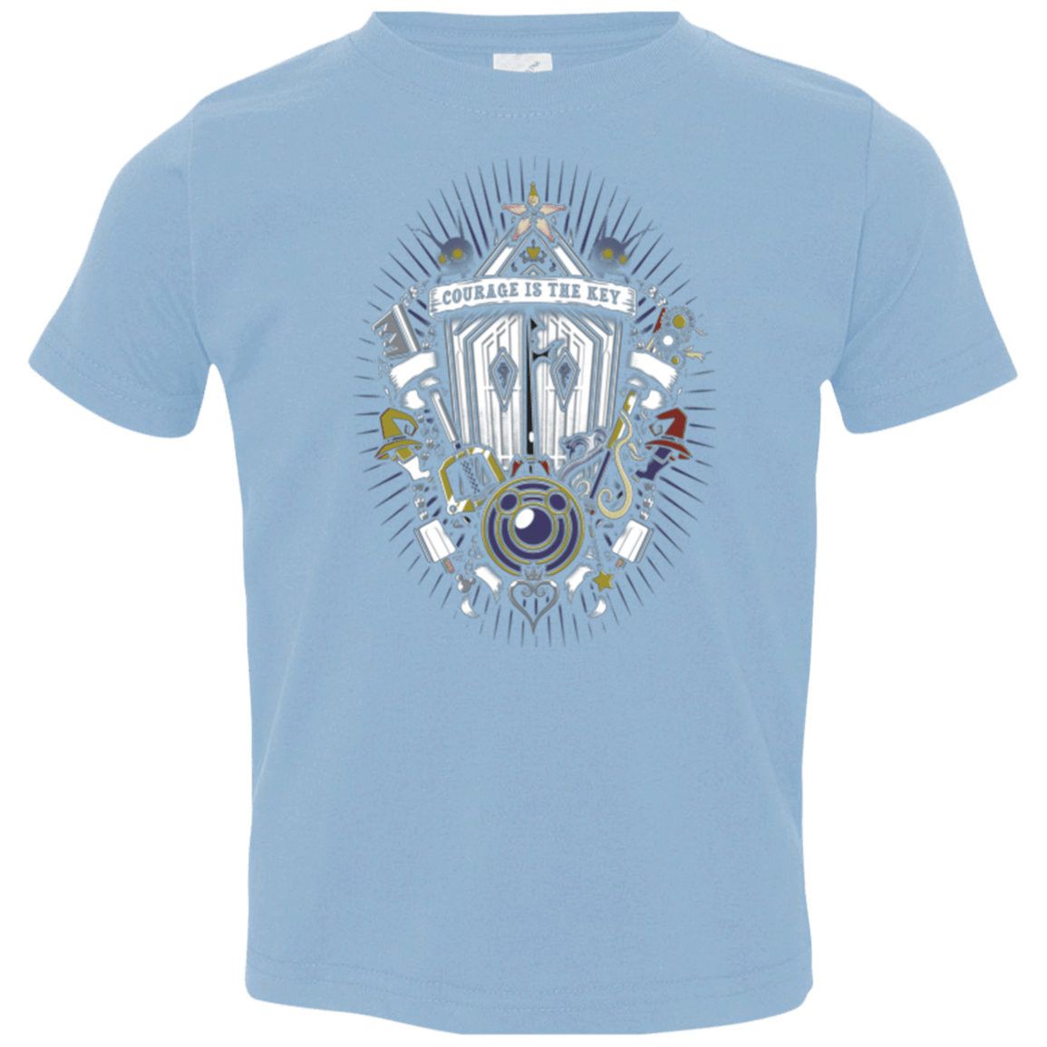 T-Shirts Light Blue / 2T Kingdom & Hearts Crest Toddler Premium T-Shirt