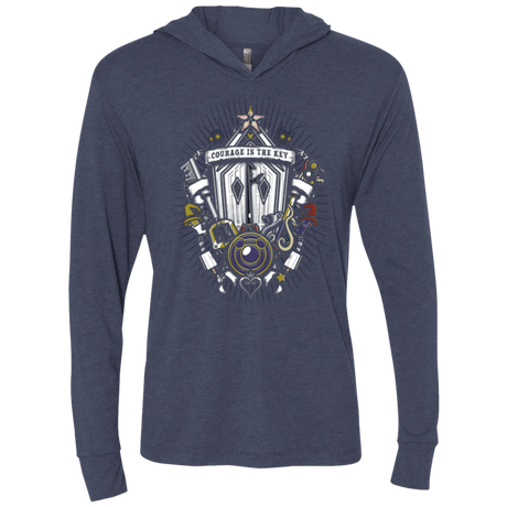 T-Shirts Vintage Navy / X-Small Kingdom & Hearts Crest Triblend Long Sleeve Hoodie Tee