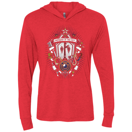 T-Shirts Vintage Red / X-Small Kingdom & Hearts Crest Triblend Long Sleeve Hoodie Tee