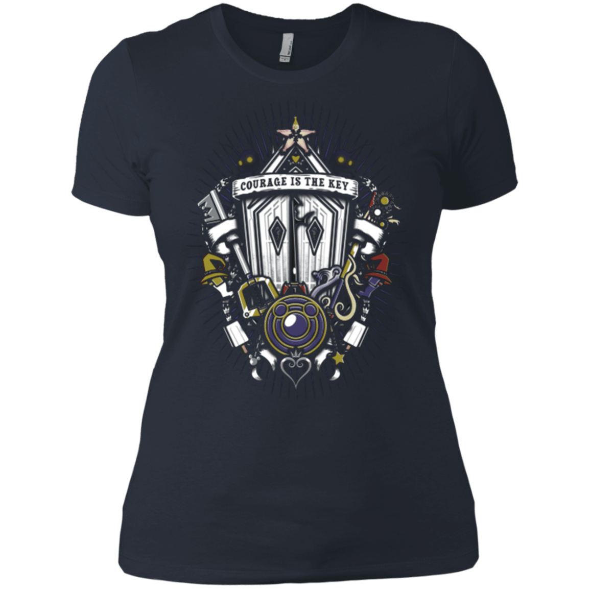 T-Shirts Indigo / X-Small Kingdom & Hearts Crest Women's Premium T-Shirt