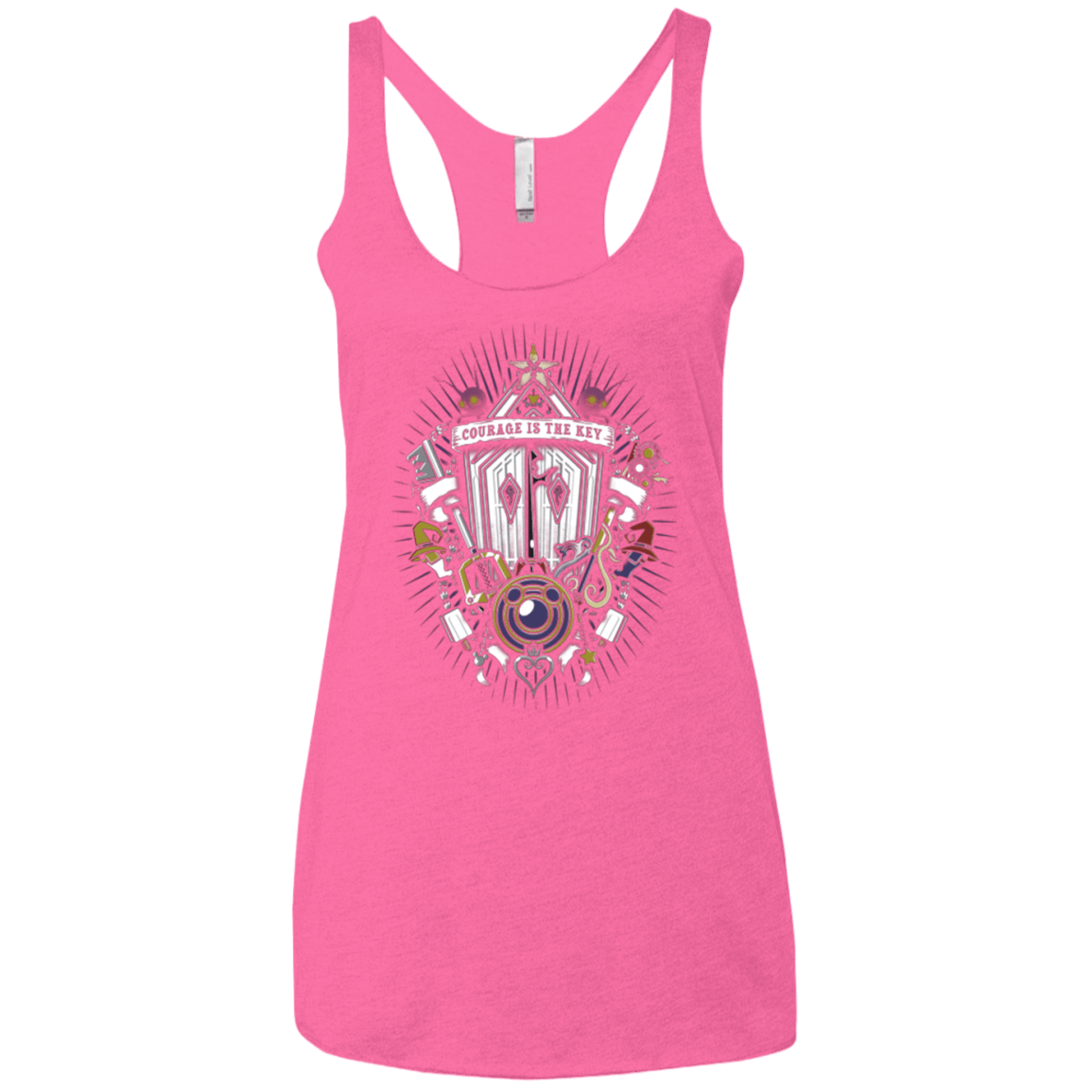 T-Shirts Vintage Pink / X-Small Kingdom & Hearts Crest Women's Triblend Racerback Tank
